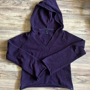 Purple / Eggplant Prana Chenille Hoodie Sweater